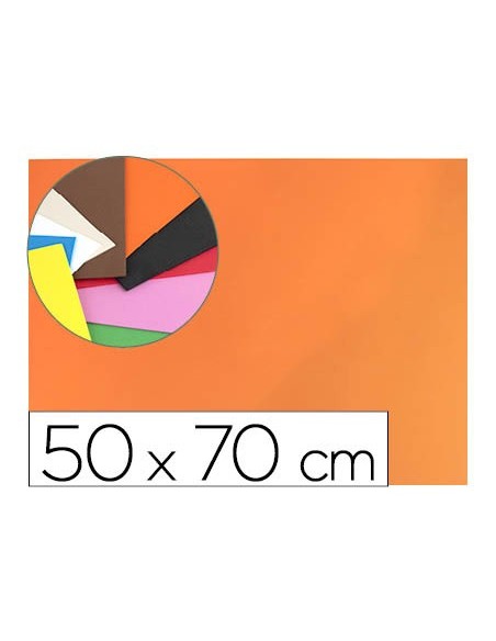 GOMA EVA NARANJA PLANCHA 50X70 CM 1,5 MM ESPESOR