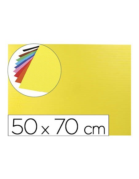 GOMA EVA ONDULADA LIDERPAPEL 50X70CM 2,2MM ESPESOR AMARILLO