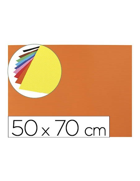 GOMA EVA ONDULADA LIDERPAPEL 50X70CM 2,2MM ESPESOR NARANJA