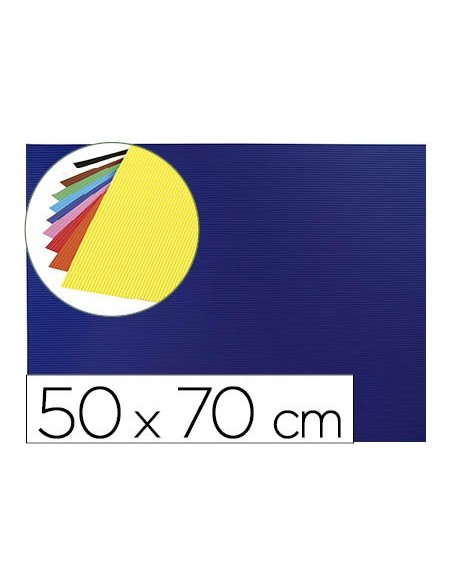GOMA EVA ONDULADA LIDERPAPEL 50X70CM 2,2MM ESPESOR AZUL OSCURO