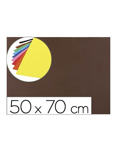 GOMA EVA ONDULADA LIDERPAPEL 50X70CM 2,2MM ESPESOR MARRON