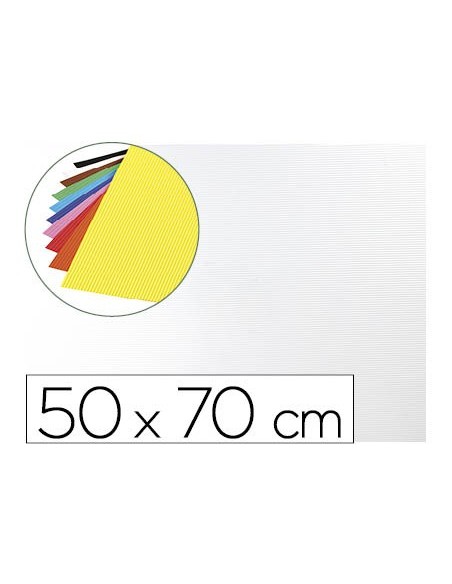 GOMA EVA ONDULADA LIDERPAPEL 50X70CM 2,2MM ESPESOR BLANCO