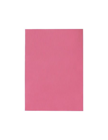 GOMA EVA ONDULADA LIDERPAPEL 50X70CM 2,2MM ESPESOR ROSA