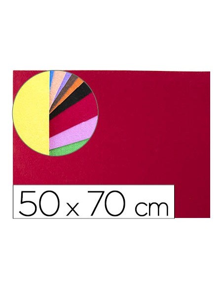 GOMA EVA LIDERPAPEL 50X70CM 60G/M2 ESPESOR 2MM TEXTURA TOALLA ROJO