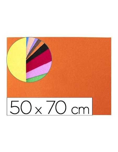 GOMA EVA LIDERPAPEL 50X70CM 60G/M2 ESPESOR 2MM TEXTURA TOALLA NARANJA