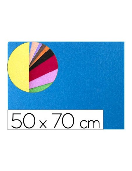 GOMA EVA LIDERPAPEL 50X70CM 60G/M2 ESPESOR 2MM TEXTURA TOALLA AZUL