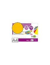 GOMA EVA LIDERPAPEL A4 60G/M2 ESPESOR 1,5MM AM.PAQUETE 10 HOJAS GE74 2