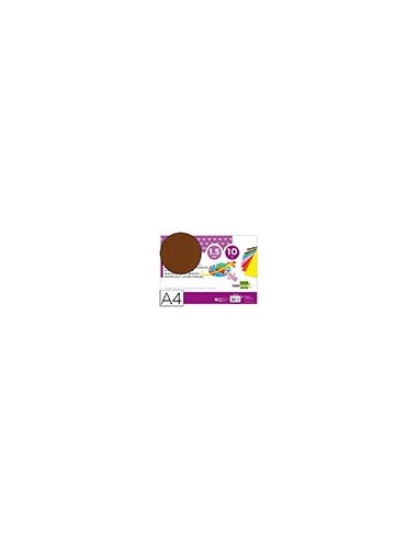 GOMA EVA LIDERPAPEL A4 60G/M2 ESPESOR 1,5MM MARRON PAQ.10H.GE79
