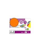 GOMA EVA LIDERPAPEL A4 60G/M2 ESPESOR 1,5MM NARANJA PAQ.10H.GE80 2