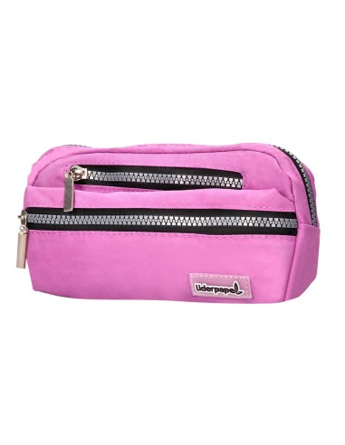 BOLSO ESCOLAR PORTATODO OVALADO 3 BOLSILLOS VIO.PASTEL 195X40X100 MM