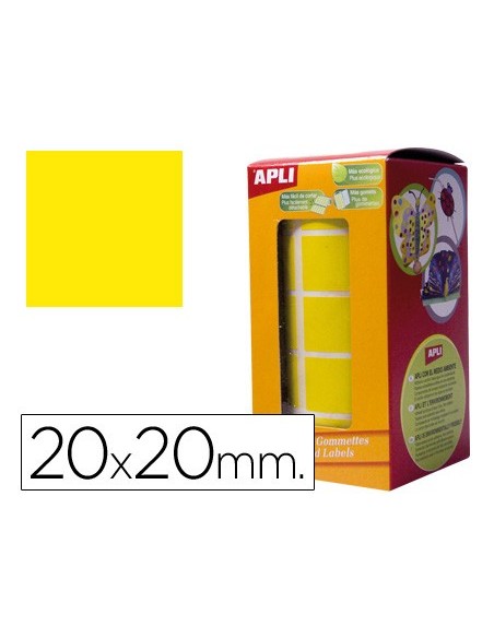 GOMETS APLI ROLLO 59H CUADRADO 20 MM AMARILLO 1.770 UDS. (04875)