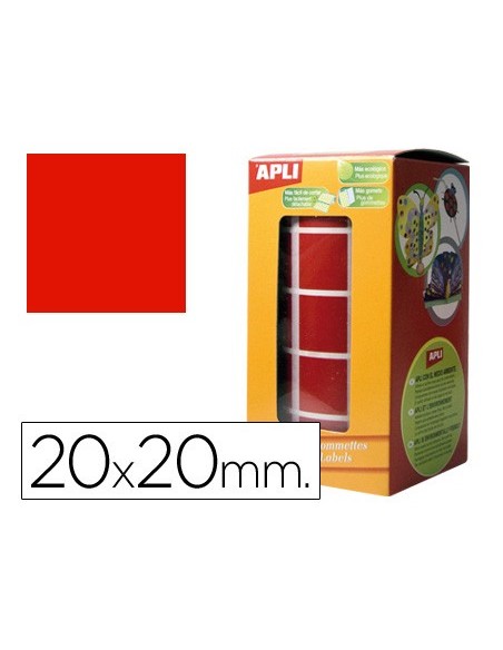GOMETS APLI ROLLO 59H CUADRADO 20 MM ROJO 1.770 UDS. (04877)