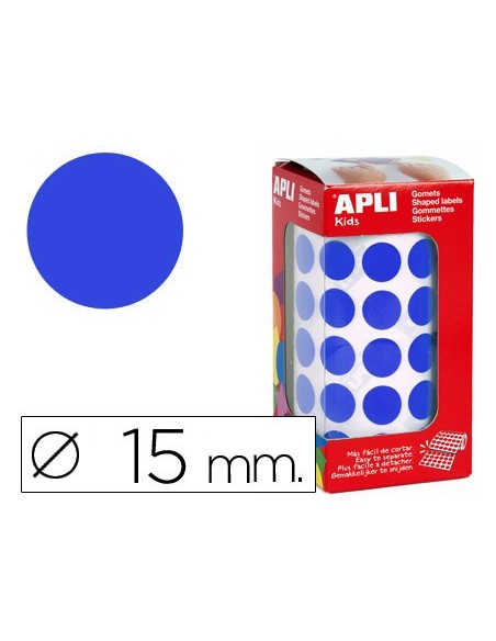 GOMETS APLI ROLLO 59H CIRCULO Ø 15 MM AZUL 2.832 UDS. (04856)