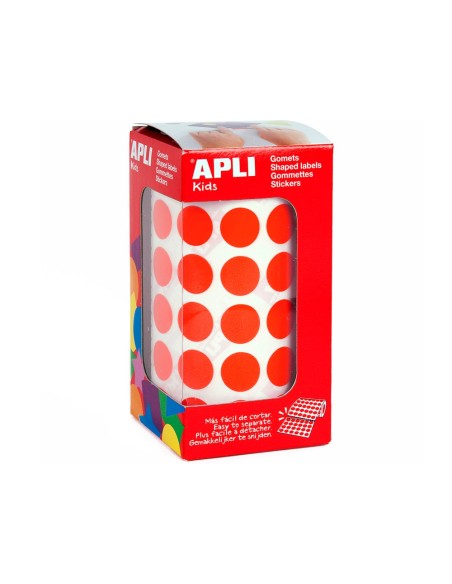 GOMETS APLI ROLLO 59H CIRCULO Ø 15 MM ROJO 2.832 UDS. (04857)