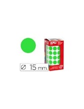 GOMETS APLI ROLLO 59H CIRCULO Ø 15 MM VERDE 2.832 UDS. (04858) 2