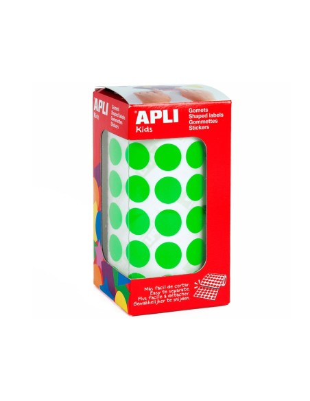 GOMETS APLI ROLLO 59H CIRCULO Ø 15 MM VERDE 2.832 UDS. (04858)