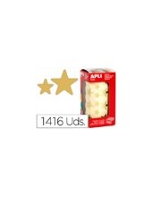 GOMETS AUTOADHESIVOS ESTRELLAS GRANDES ORO EN ROLLO CON 1416 UNIDADES 2