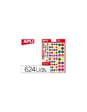 GOMETS APLI AUTOADHESIVO CIRCULO MULTICOLOR BLISTER DE 6 HOJAS 2