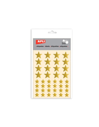 GOMETS APLI ESTRELLA ORO BOLSA CON 3 HOJAS