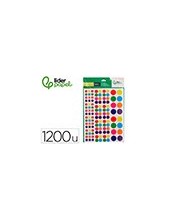 GOMETS  AUTOADHESIVO CIRCULOS TAMAÑOS SURT.BOLSA 10H. 1200 UD. 2