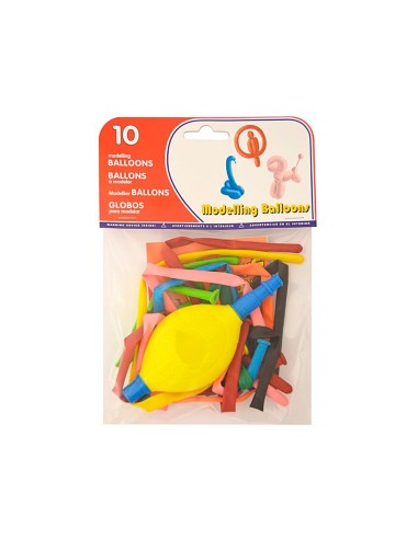 GLOBO 100% LATEX BIODEGRADABLE MODELAR+INFLADOR 10 UD.