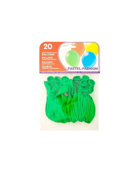 GLOBOS VERDES BOLSA DE 20