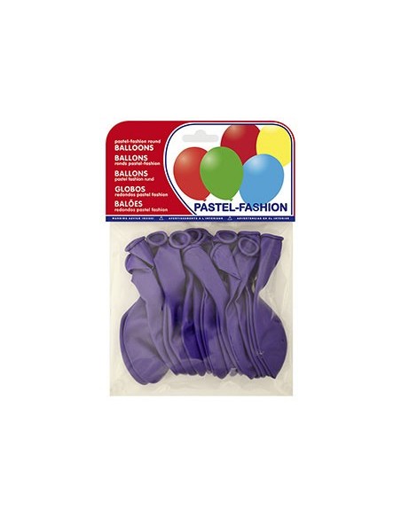 GLOBO 100% LATEX BIODEGRADABLE PASTEL LILA 20 UD.