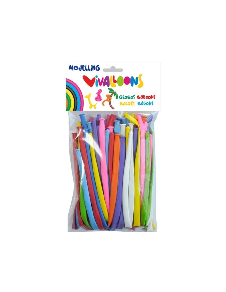 GLOBO 100% LATEX BIODEGRADABLE MODELAR FIGURAS SURT.BLISTER 50 UD.