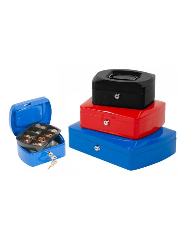 CAJA CAUDALES Q-CON.6" 152X115X80 MM NEGRA C/PORTAMONEDAS