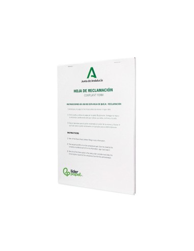 LIBRO LIDERPAPEL RECLAMACIONES JUNTA ANDALUCIA A4 25 JUEGOS OR+2 COP