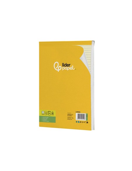 BLOC ENCOLADO LIDERPAPEL A4 HORIZONTAL 50H. 63GR. AM.