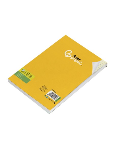 BLOC ENCOLADO LIDERPAPEL A4 HORIZONTAL 50H. 63GR. AM.