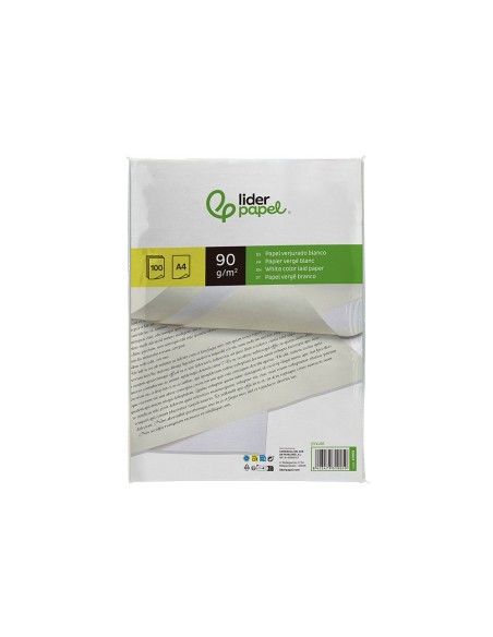 PAPEL VERJURADO BLANCO DIN A4 90 GRAMOS PAQUETE 100 H.