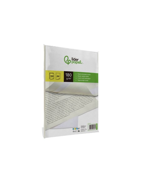 PAPEL VERJURADO  A4 180G/M2 CREMA PQ.DE 100H.