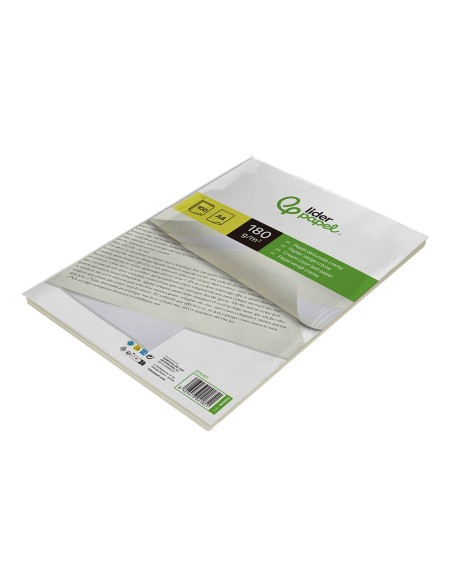 PAPEL VERJURADO  A4 180G/M2 CREMA PQ.DE 100H.