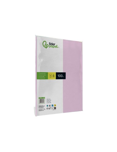 PAPEL COLOR DIN A4 80 GR ROSA PAQUETE 100 H.