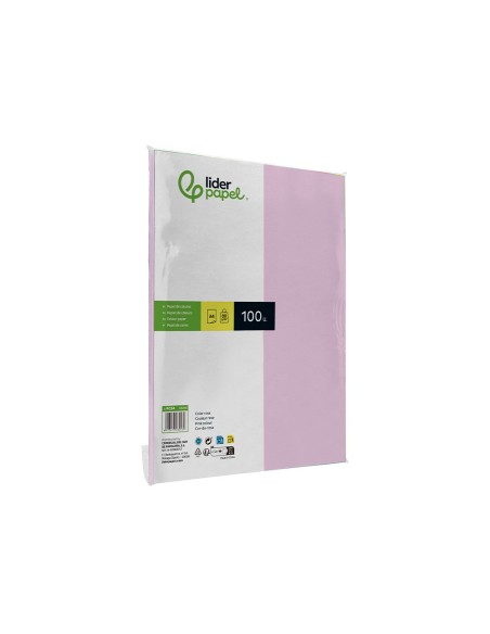 PAPEL COLOR DIN A4 80 GR ROSA PAQUETE 100 H.