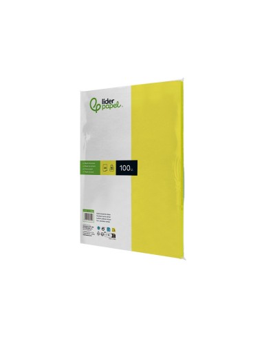 PAPEL COLOR DIN A4 80 GR AMARILLO LIMON PAQUETE 100 H.