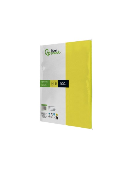 PAPEL COLOR DIN A4 80 GR AMARILLO LIMON PAQUETE 100 H.