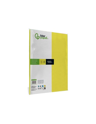 PAPEL COLOR DIN A4 80 GR AMARILLO LIMON PAQUETE 100 H.