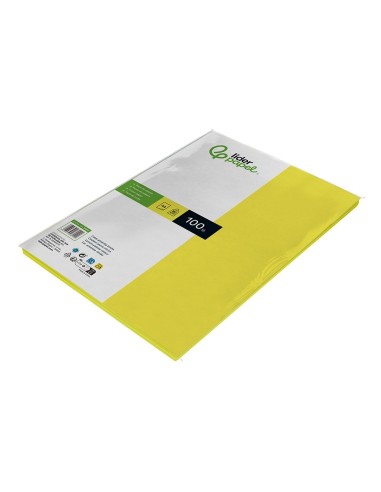 PAPEL COLOR DIN A4 80 GR AMARILLO LIMON PAQUETE 100 H.