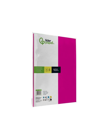 PAPEL COLOR DIN A4 80 GR FUCSIA PAQUETE 100 H.