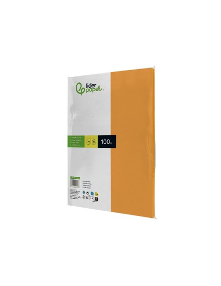 PAPEL COLOR DIN A4 80 GR NARANJA PAQUETE 100 H.