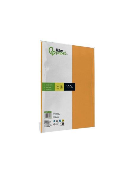 PAPEL COLOR DIN A4 80 GR NARANJA PAQUETE 100 H.