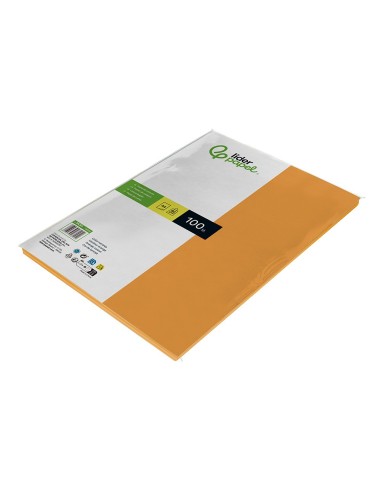 PAPEL COLOR DIN A4 80 GR NARANJA PAQUETE 100 H.