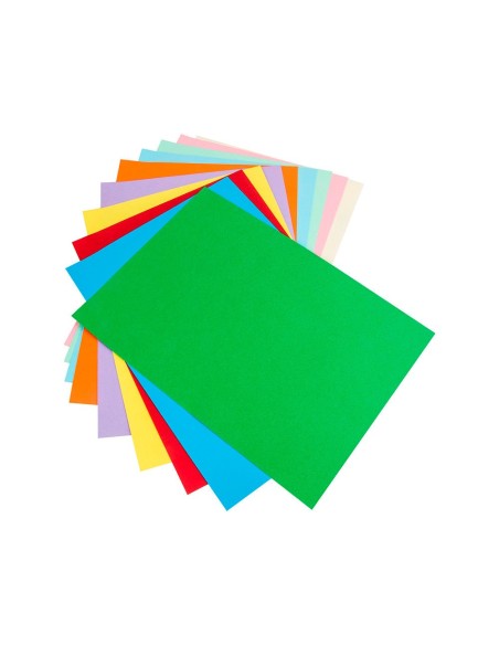 PAPEL COLOR DIN A4 80 GR PAQUETE 100 10 COL.SURT.