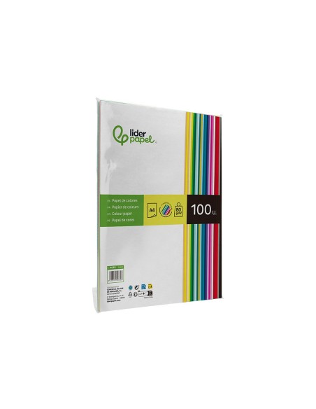 PAPEL COLOR DIN A4 80 GR PAQUETE 100 H.25 COL.SURT.