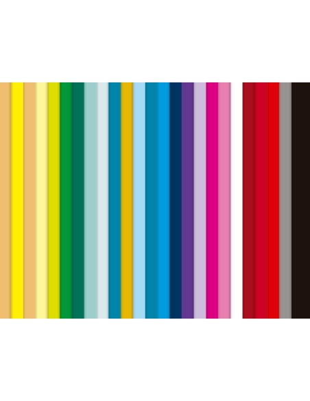 PAPEL COLOR DIN A4 80 GR PAQUETE 100 H.25 COL.SURT.