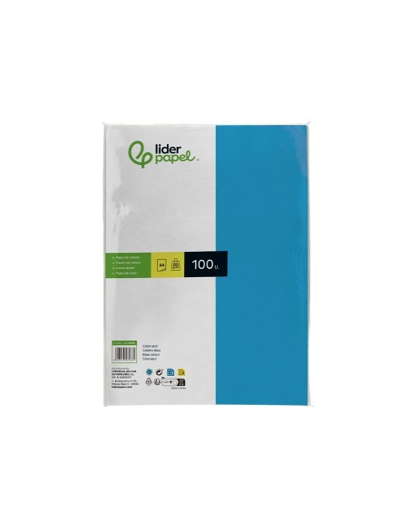 PAPEL COLOR DIN A4 80G TURQUESA PAQUETE 100 H.