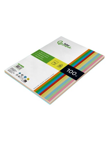 PAPEL LIDERPAPEL A3 80GR/M2 10 COL.SURT.PAQUETE 100 HOJAS